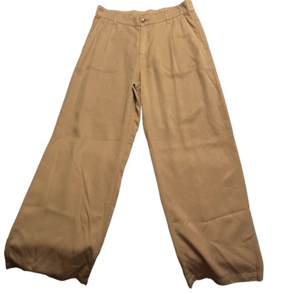 Tribal Tan Wide Leg Palazzo Pants High Waisted Trousers 8 - Picture 1 of 10